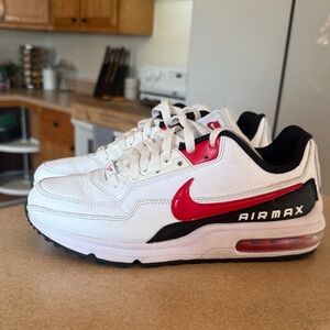 Nike Air Max White with Red and Black Accents